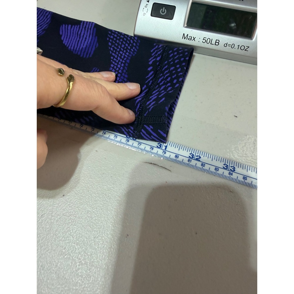 Lululemon Wunder Under Pant III Women 6 Purple Black Warp Pattern Yoga Geometric - Picture 7 of 7